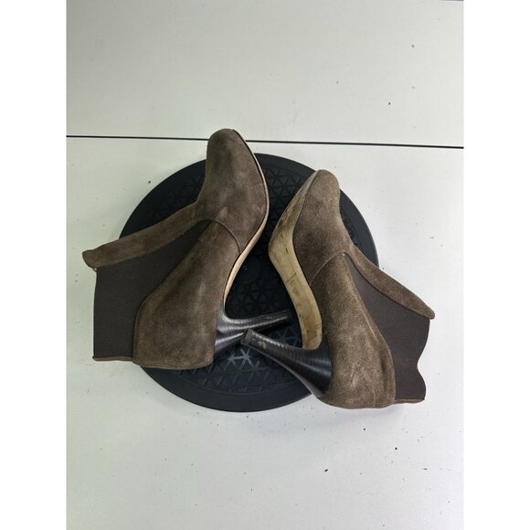 DANA DAVIS Brown Suede Leather Ankle Booties Sz 7.5 B - Picture 7 of 11